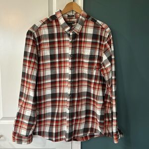 Eddie Bauer men’s XL TALL plaid flannel button up shirt